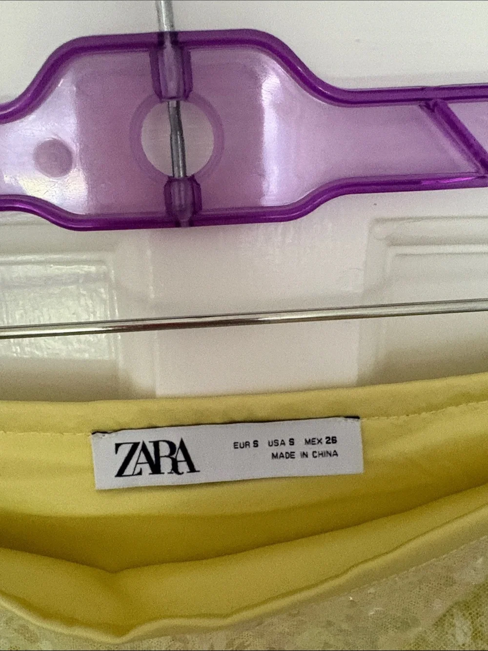 Zara Yellow Sequin Mini Skirt